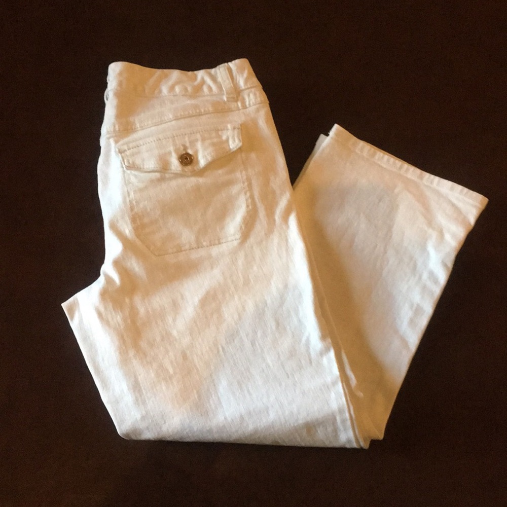 Tommy Hilfiger white crop jeans